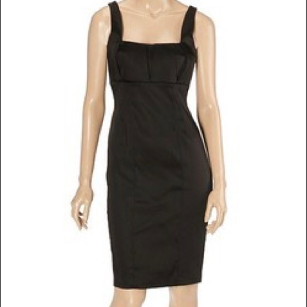 Calvin Klein black satin stretch dress AMAZING!